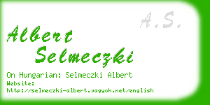 albert selmeczki business card